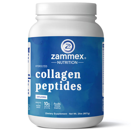 Zammex Hydrolyzed Collagen Peptides Powder 2 lbs Unflavoured