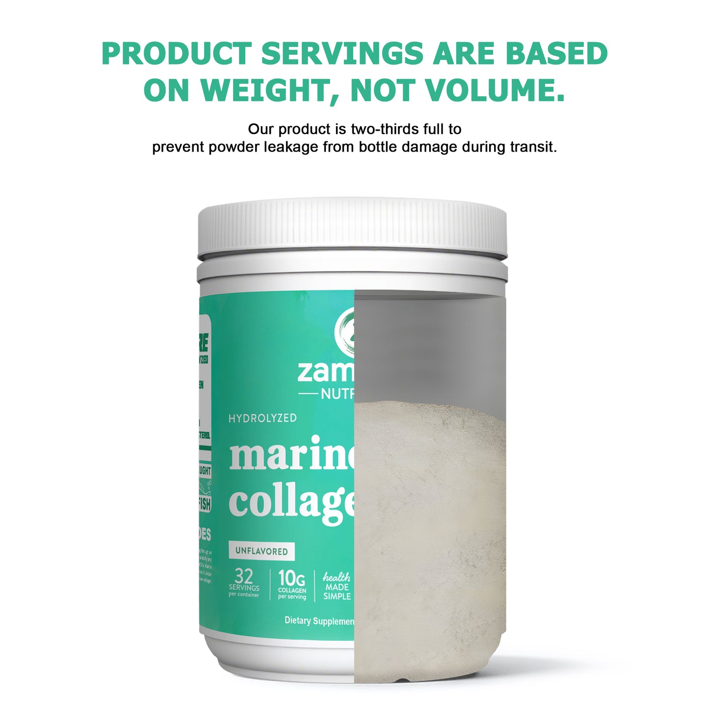 Zammex Marine Collagen Peptides Powder 11.3oz