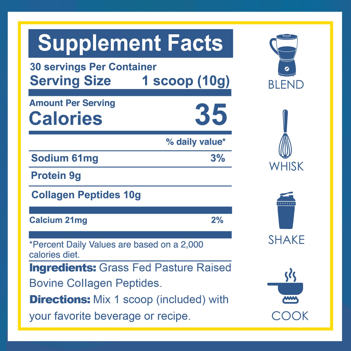 Zammex Hydrolyzed Collagen Peptides Powder 10.58oz Unflavoured