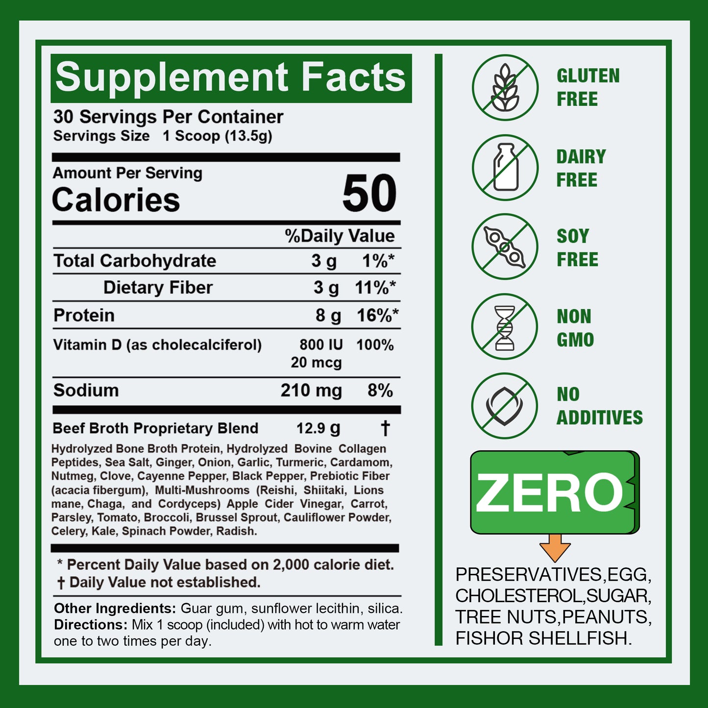 Zammex Superfood Bone Broth Protein Powder