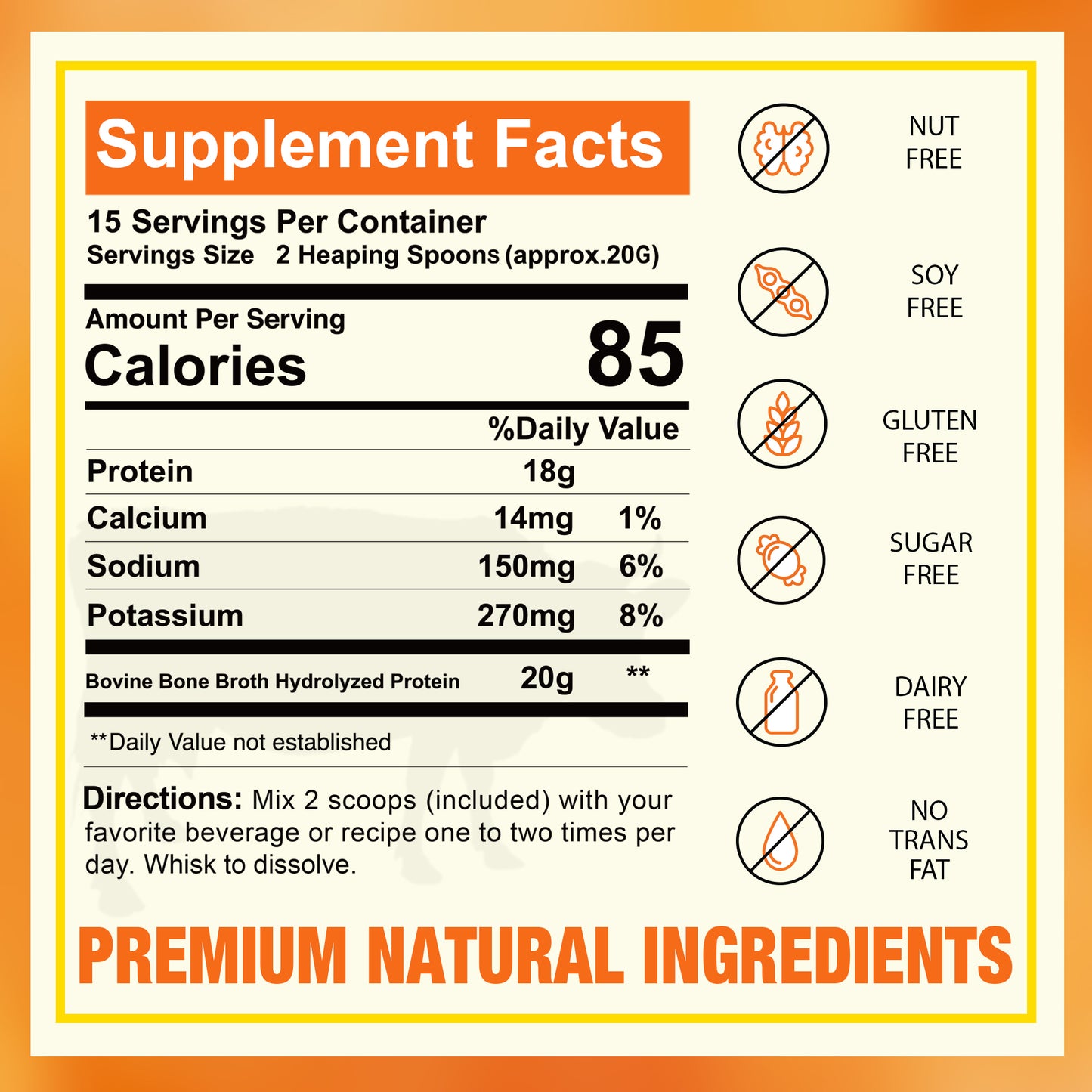 Zammex Bone Broth Protein Powder 10.59oz