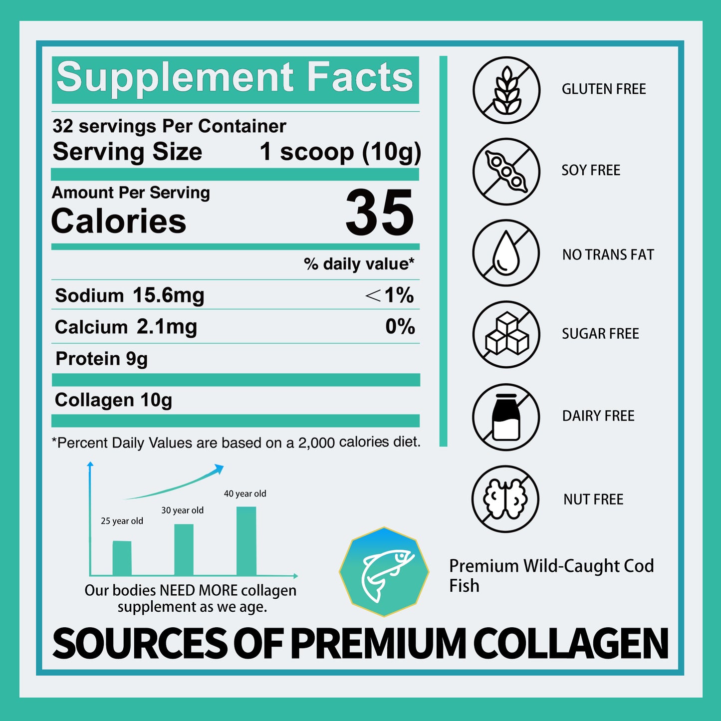 Zammex Marine Collagen Peptides Powder 11.3oz