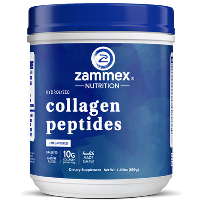 Zammex Hydrolyzed Collagen Peptides Powder 1.32lb Unflavoured