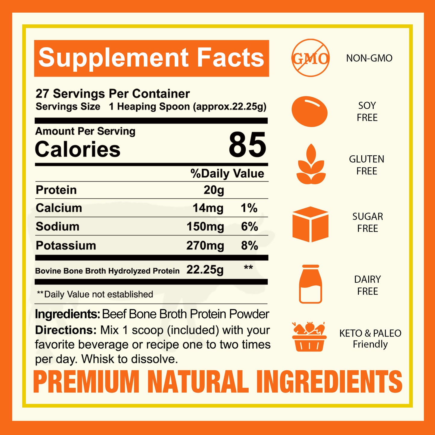 Zammex Hydrolyzed Bone Broth Protein Powder