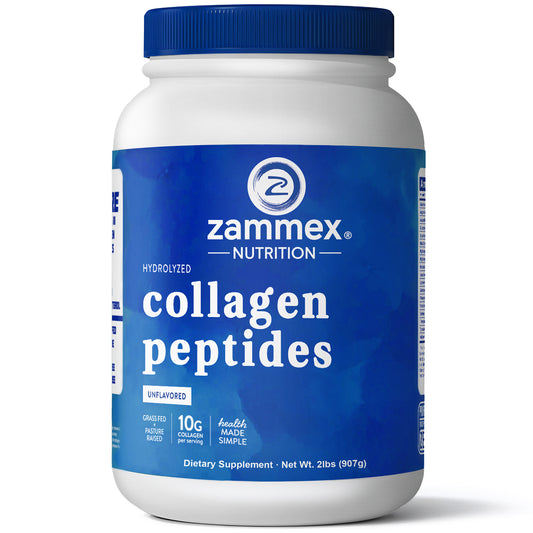 Zammex Hydrolyzed Collagen Peptides Powder 2 lbs Unflavoured