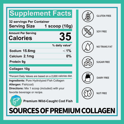 Zammex Marine Collagen Peptides Powder 11.3oz