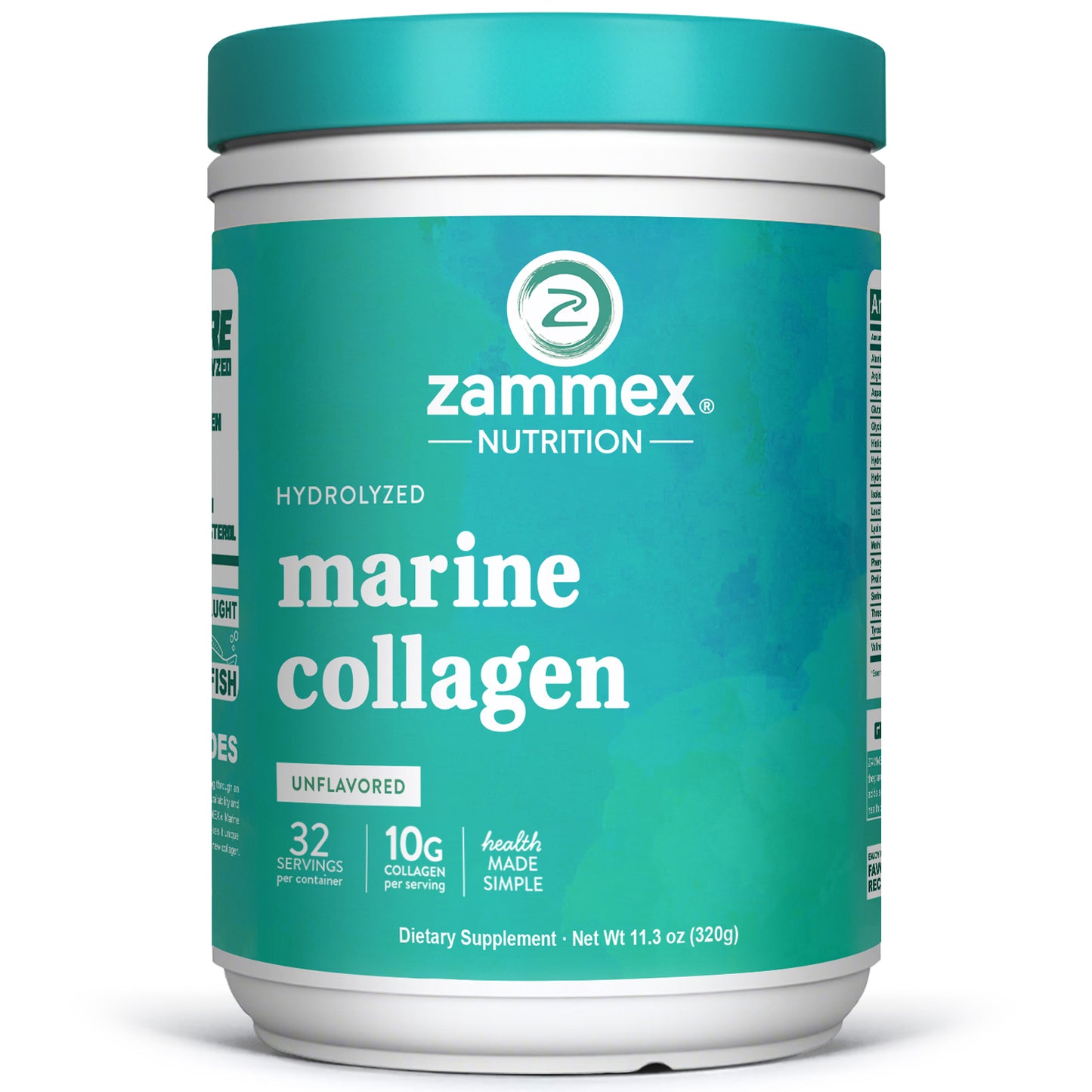 Zammex Marine Collagen Peptides Powder 11.3oz
