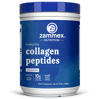 Zammex Hydrolyzed Collagen Peptides Powder 10.58oz Unflavoured