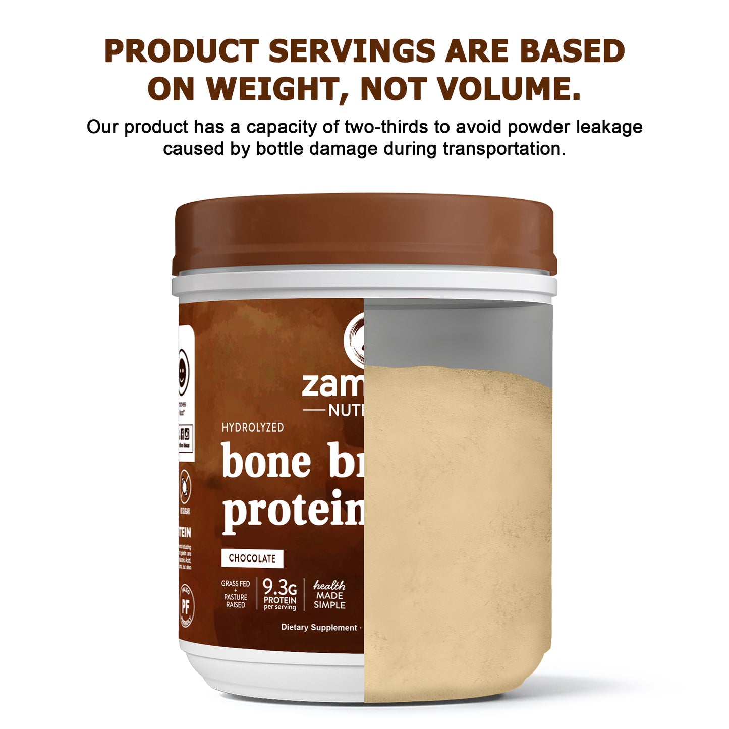 Zammex Bone Broth Protein Chocolate Flavor 1lb