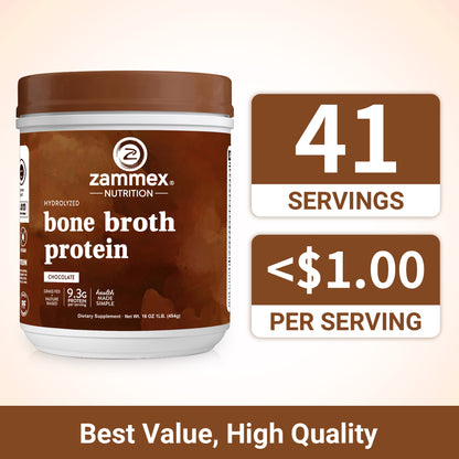Zammex Bone Broth Protein Chocolate Flavor 1lb