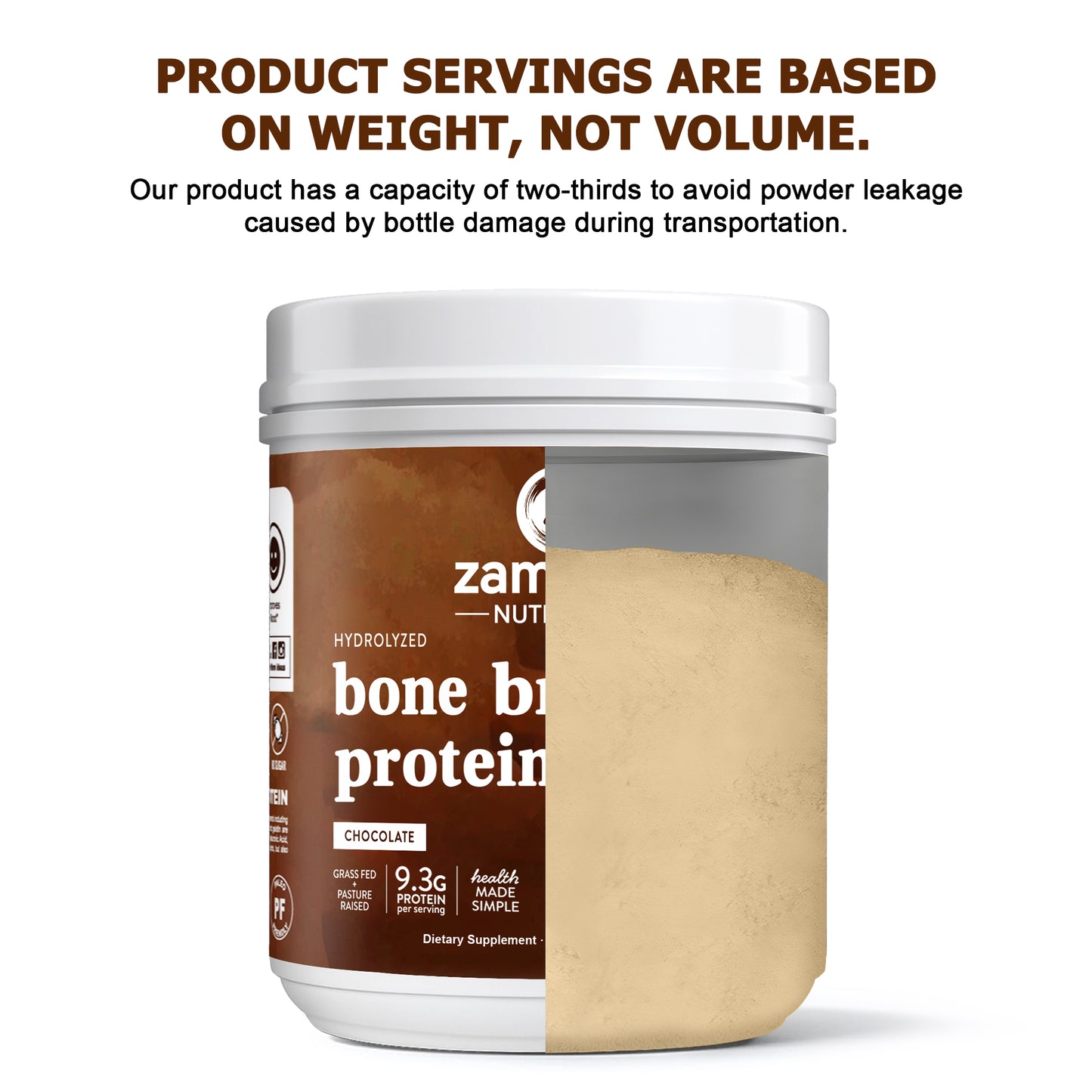 Zammex Bone Broth Protein Chocolate Flavor 1lb