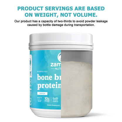 Zammex Bone Broth Protein Vanilla Flavor 1lb