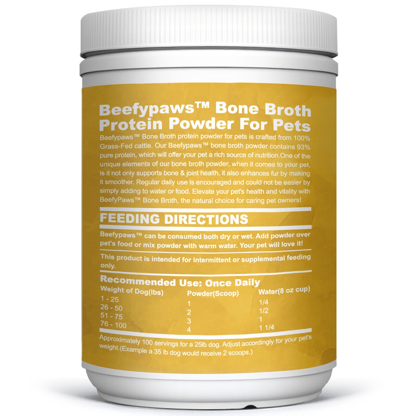 Zammex BeefyPaws Bone Broth Powder for Dogs&Cats