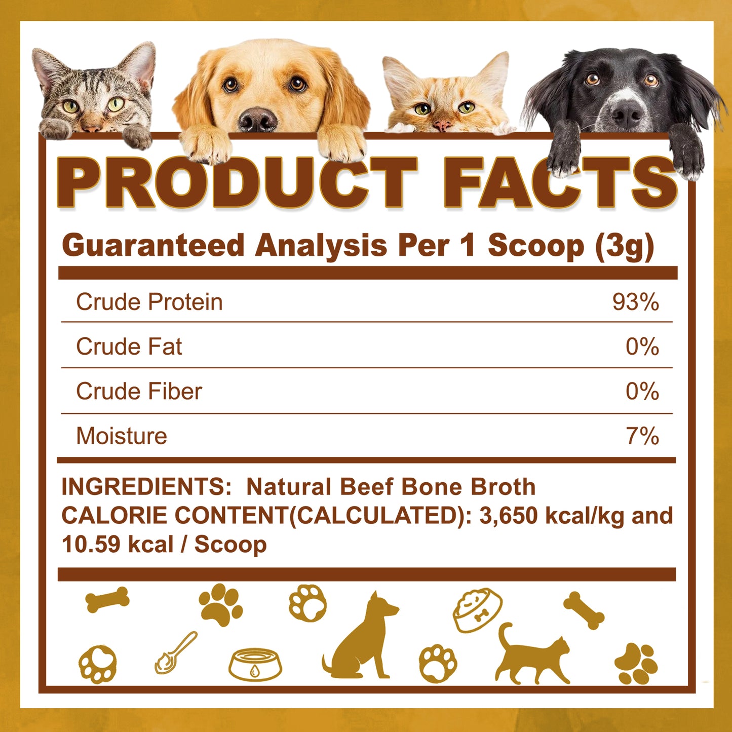 Zammex BeefyPaws Bone Broth Powder for Dogs&Cats