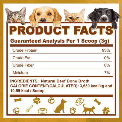 Zammex BeefyPaws Bone Broth Powder for Dogs&Cats