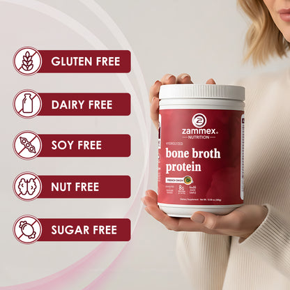 Zammex Bone Broth Protein Powder, French Onion Flavor