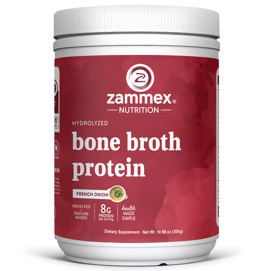 Zammex Bone Broth Protein Powder, French Onion Flavor