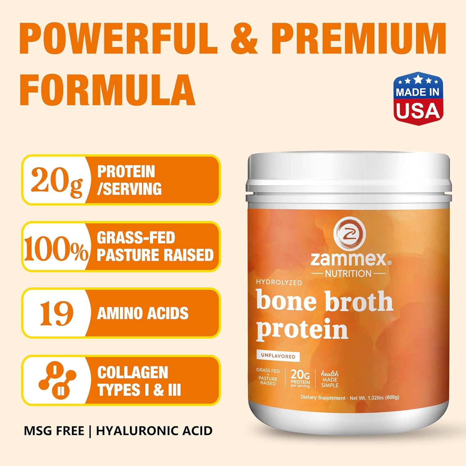 Bone Broth Protein Powder with Collagen | Buy Organic Bone Broth Powder ...