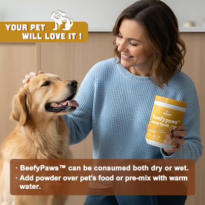 Zammex BeefyPaws Bone Broth Powder for Dogs&Cats