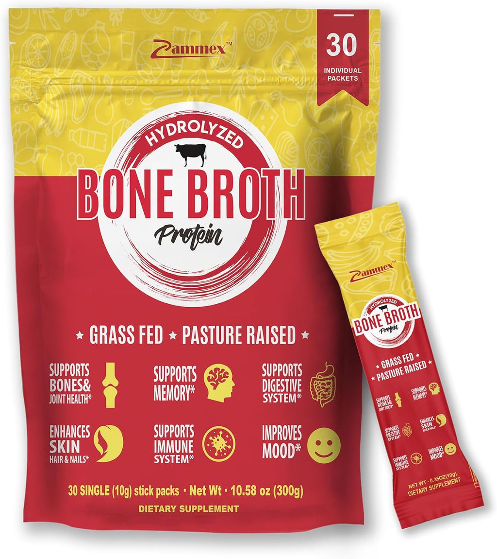 Zammex bone broth packets 20g zammex