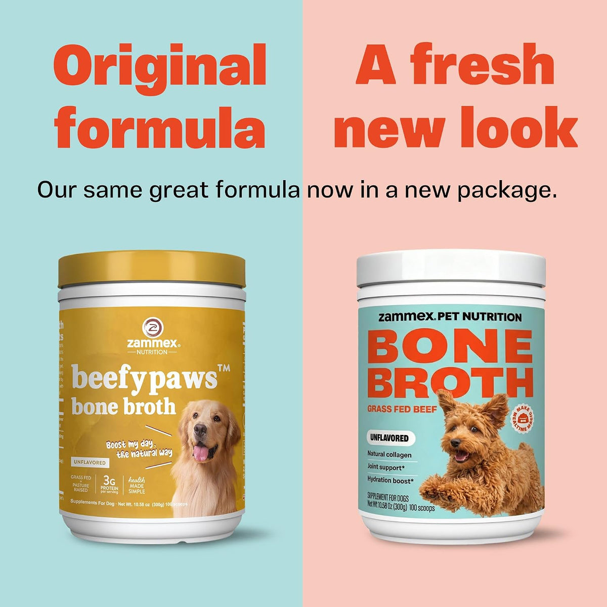 Zammex Pet Nutrition Bone Broth Powder for Dogs & Cats
