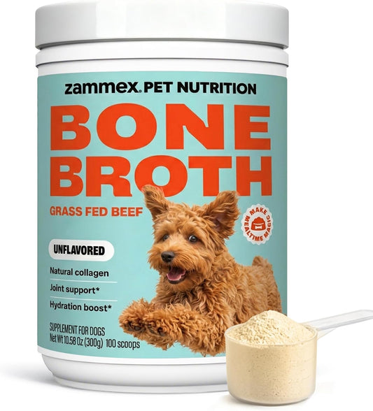 Zammex Pet Nutrition Bone Broth Powder for Dogs & Cats