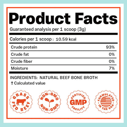 Zammex Pet Nutrition Bone Broth Powder for Dogs & Cats